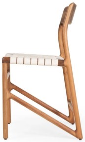 Scaun de dining alb/maro Fawn – Gazzda