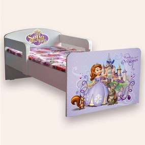 Patut copii de gradinita cu Sofia Mic 2-6 ani 130x60 cm cu paravane laterale Saltea SafeNest CMG51894319317332