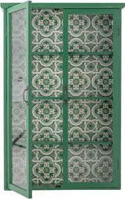 Vitrină verde din lemn de brad suspendată 81x122x22 cm Hazem – Bloomingville
