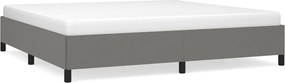vidaXL Cadru de pat fără saltea, gri închis, 200x200 cm, textil