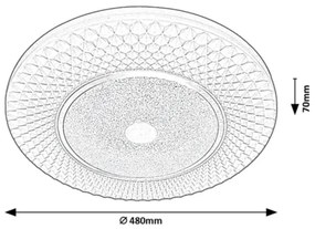 Rabalux 3254 - Plafonieră LED reglabilă TORNADO LED/72W/230V + telecomandă