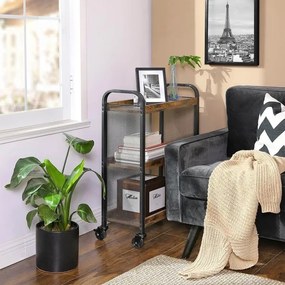 Măsuță de servire MARGE, maro/negru