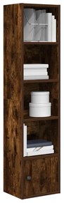 vidaXL Bibliotecă, stejar fumuriu, 31x24x127 cm, lemn prelucrat