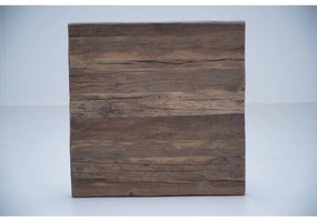 Masuta de cafea, natur, din lemn de stejar, aspect rustic, Country