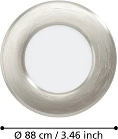 Eglo 901403 - Set 3x LED corp de iluminat încastrat FUEVA LED/3,7W/230V Ø 8,8 cm crom