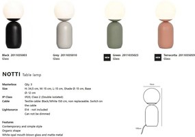 Veioza, lampa de masa design modern Notti terracotta