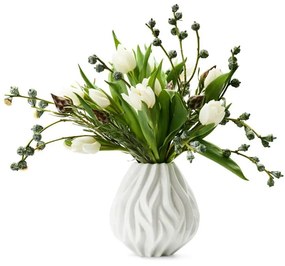 Vază din porțelan Morsø Flame, înălțime 15 cm, alb