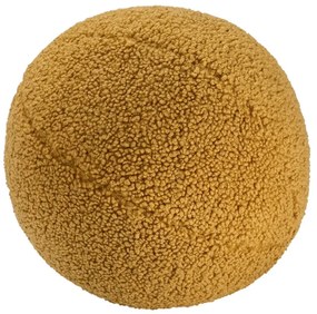 Pernă decorativă pentru copii maro cu tapițerie din țesătură bouclé Ball – Wigiwama