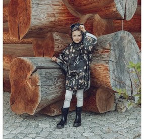 Pelerina de Ploaie pentru Copii, Poncho pentru ploaie 1,5-8 ani ,   Happy Bear dark