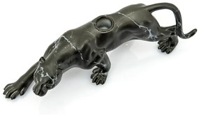 Suport lumanare pantera Raja, negru