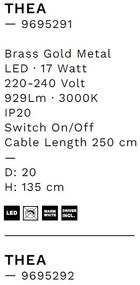 Lampadar/Lampa de podea LED stil minimalist THEA alama