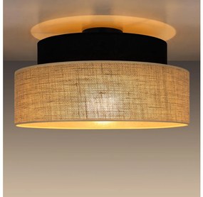 Plafonieră BOHO 1xE27/60W/230V negru/bej