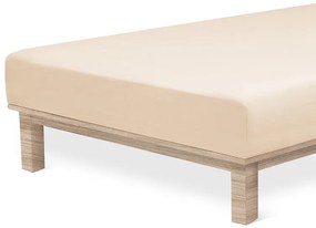 Cearșaf elastic jersey cu elastan culoarea cafelei 180 x 200 cm