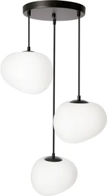 BRILAGI - Lustru suspendat pe cablu PEBBLES 3xE27/40W/230V Ø 42 cm negru