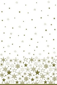 Crăciun Gold Stars față de masă din hârtie 120x180 cm