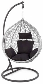 Fotoliu suspendat Edie (Negru + Gri). 1048850