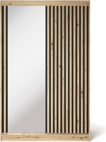 Dulap cu uși glisante Emerio II, 120x60x204 cm – Stejar Artisan