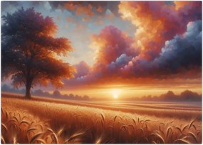 Tablou – Apus de soare pe câmp (70x50 cm)