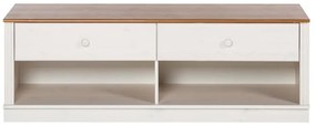 Comodă TV albă din lemn de pin 137x47 cm Anita – Støraa