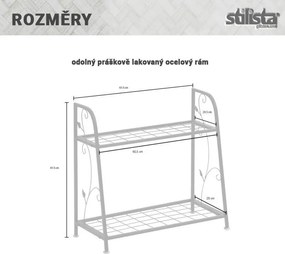 STILISTA Suport pentru plante, 61,5 x 61,5 x 29 cm, oțel