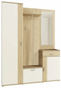 Ansamblu hol, stejar sonoma/alb,  AMALIA