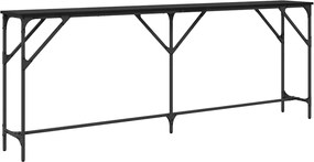 vidaXL Masă de consolă Stejar negru 200 x 29 x 75 cm