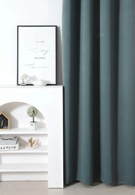 Draperie albastru-verde OXFORD 140x250 cm Agatat: Inele metalice
