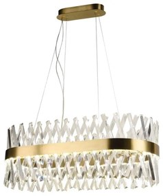 Lustră LED de cristal dimabilă pe cablu LED/90W/230V + telecomandă