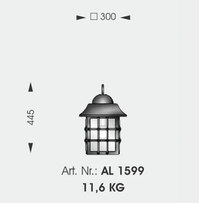 Aplica iluminat exterior din fier forjat, WL 3501