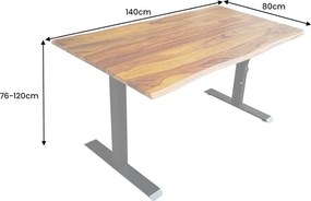 Birou cu inaltime reglabila electrica Mammut 140cm, sheesham