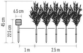 Decorațiune solară 50xLED/3W/1,2V 600 mAh IP44
