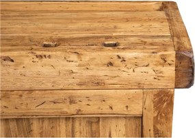 Banc de tamplar, L119 63 H90 cm, usi glisante, natur antic, lemn masiv