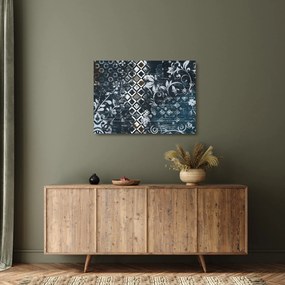 Tablou pe sticlă - Decorațiuni flori (70x50 cm)