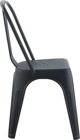 Scaun de exterior design industrial Loft negru