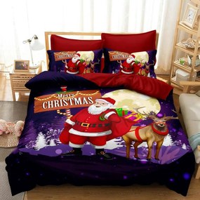 Set lenjerie pat finet F-XMAS28, material textil, multicolor, 220x230