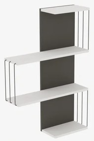 Etajeră de perete CAMBEL 96x64 cm albă/antracit