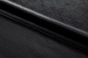 Draperie opaca neagra VELVET 140x250 cm Agatat: Inele metalice