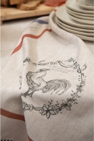 Set 6 placemat din bumbac, bej, "La Belle Vie à la Ferme"