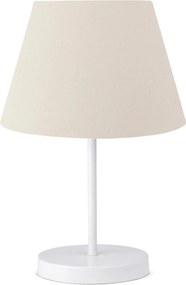 Veioza AYD-3121, bej/alb, material textil/metal, 22x36 cm