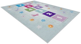 BAMBINO 1075 covor lavabil Grădină hopscotch, numere pentru copii anti-alunecare - verde - SECUNDAR-COTATI PRODUSUL