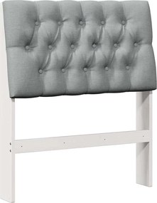 vidaXL Tăblie tapițată Gri deschis 75 cm Lemn de pin masiv