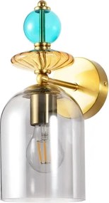 Aplica de perete TROPEA 1xE27/15W/230V auriu/albastru/bej fumuriu/gri