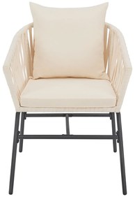 Jusky 2 scaune metalice - bej