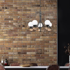 Lustră pe lanț Brilagi COTTAGE 5xG9/40W/230V fag/alb