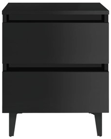 Noptiera, negru extralucios, 40x35x50 cm, PAL 1, negru foarte lucios