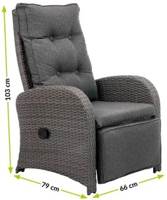 Set masuta + 2 fotolii Songo gri