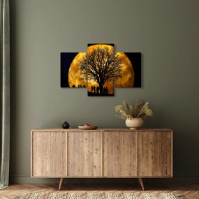 Tablou cu luna și siluete (90x60 cm)