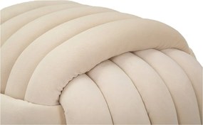 Taburet crem cu tapițerie din catifea Softy – Mauro Ferretti