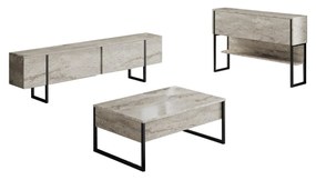 Mobilier living Luna set (Travertin + Negru) . 1102331