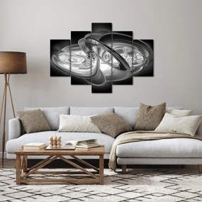 Tablou cu abstracțiune modernă în gri (150x105 cm)